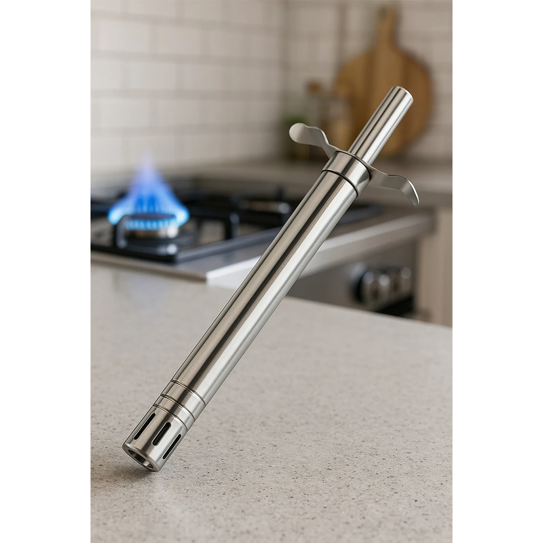 Stainless Steel Gas Lighter, Long-Reach Spark Lighter for Kitchen Stove & Gas Burner (Durable, Safe & Easy Ignition)