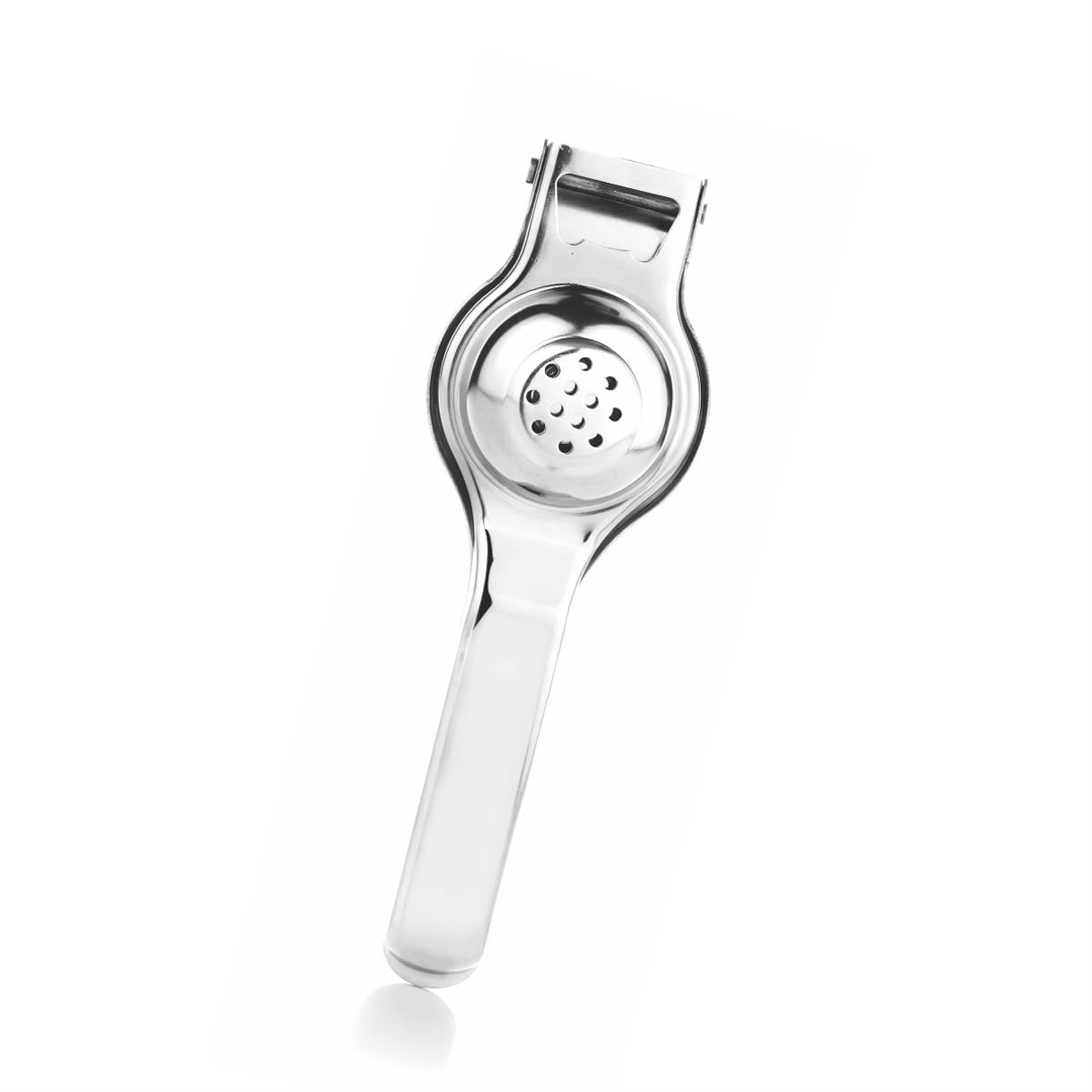 Stainless Steel Lemon Squeezer, Heavy-Duty Citrus Juicer for Lemon, Lime & Orange (Manual Hand Press, Easy Grip)