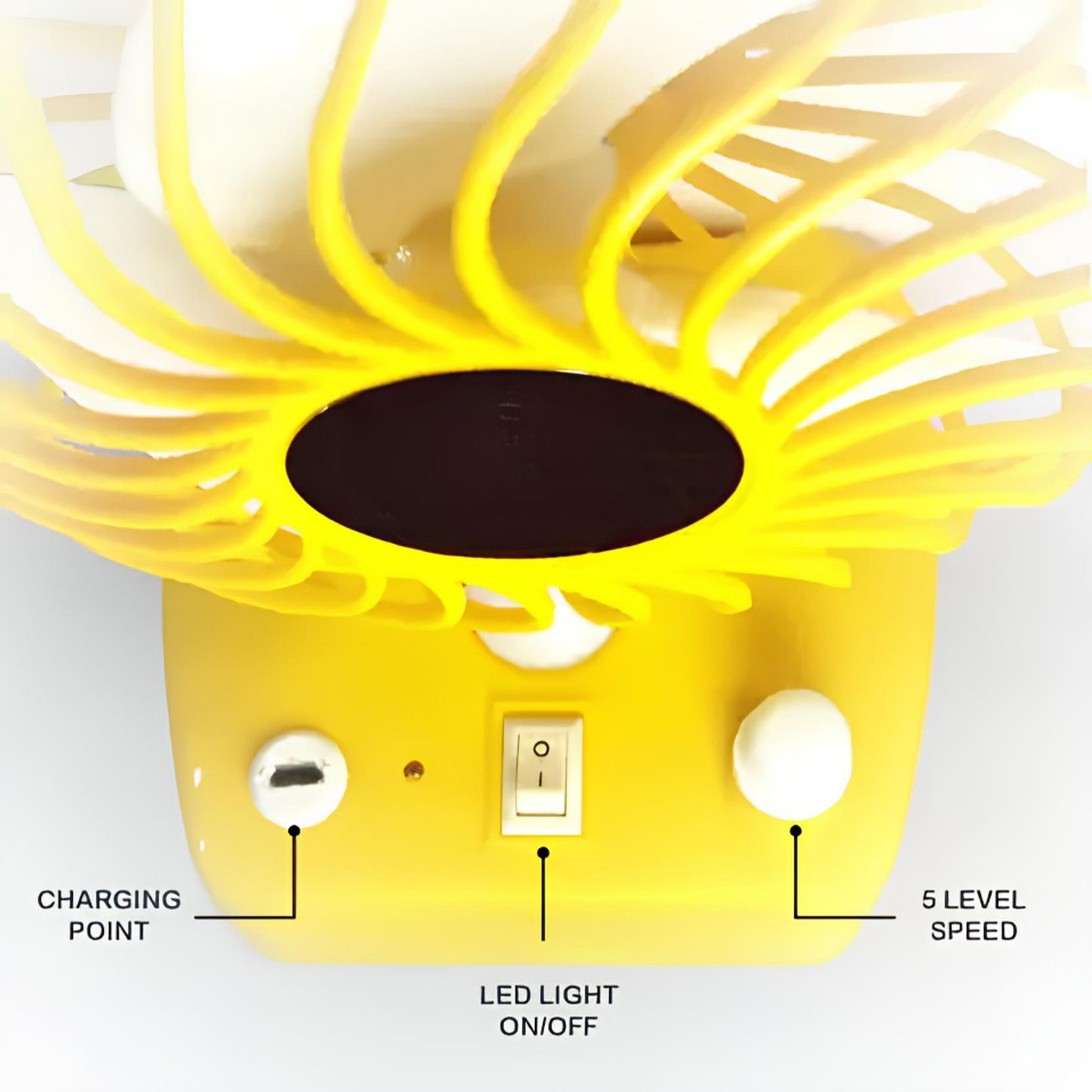 Rechargeable Portable Fan with LED Light (IF2)