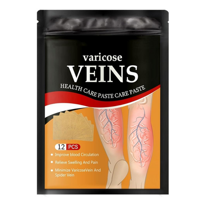 Varicose Veins Relief Patch | Herbal Leg Care Pads for Pain, Swelling & Blood Circulation Support (12 PCS)
