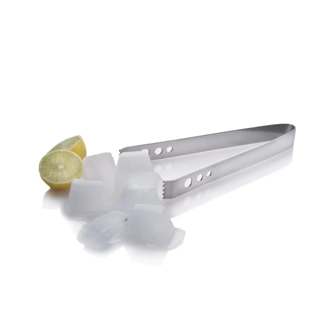 Stainless Steel Ice Tongs, Non-Slip Grip Serving Tongs for Ice Cubes, Sugar, Snacks & Bar Use (Rust-Resistant, Durable Design)
