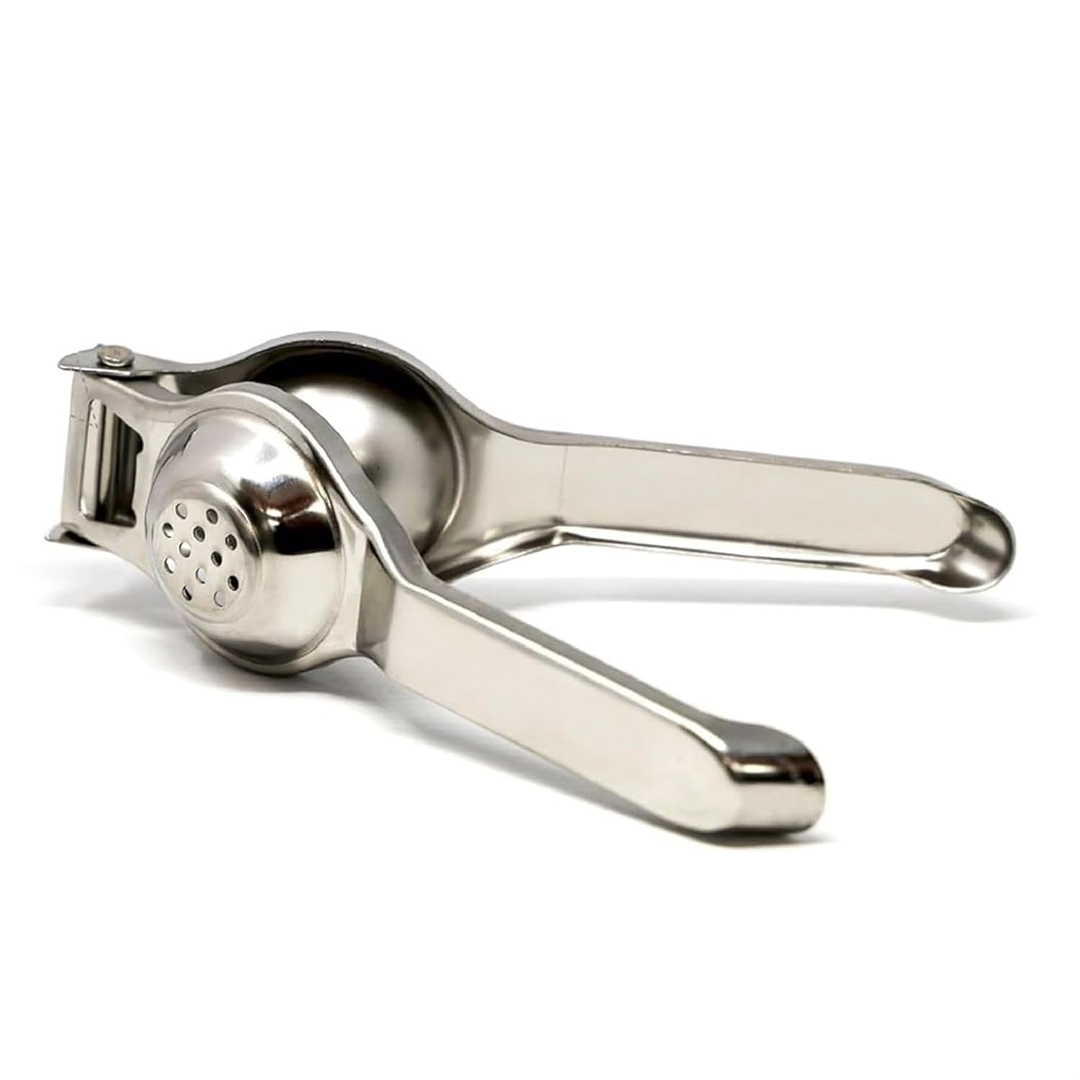 Stainless Steel Lemon Squeezer, Heavy-Duty Citrus Juicer for Lemon, Lime & Orange (Manual Hand Press, Easy Grip)