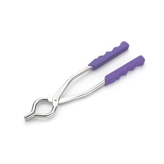 Stainless Steel Pakkad (Pincer Tongs) with Silicone Grip, Heat-Resistant Holder for Roti, Tawa & Utensils (Strong, Non-Slip Handle, Multi-Color)