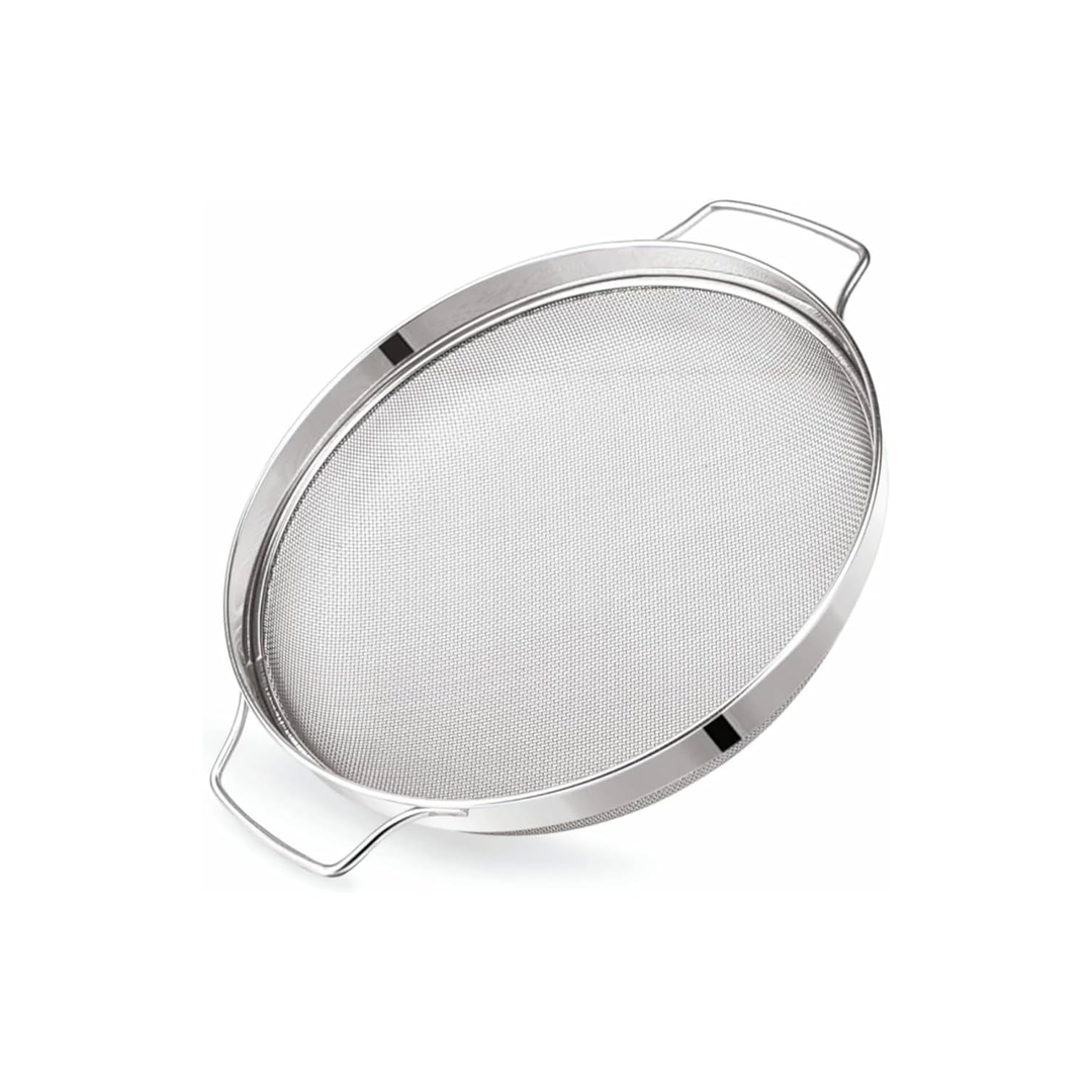 Stainless Steel Puran Jali Strainer (24 cm, No. 9), Heavy-Duty Wire Mesh Strainer for Vegetables, Puran & Kitchen Use (Strong, Durable Design)