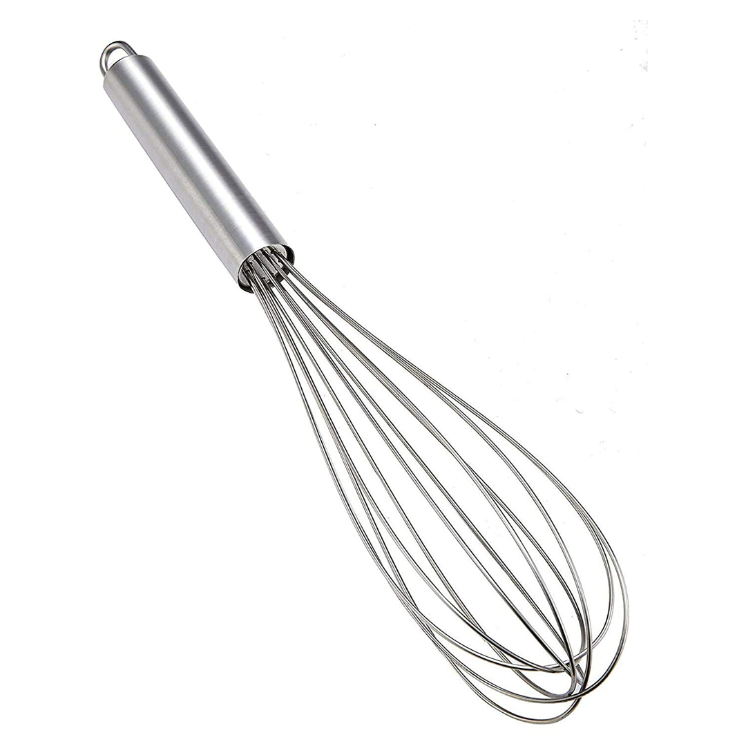 Stainless Steel Whisk, Manual Egg Beater for Mixing, Blending & Baking (Durable, Easy Grip Handle)