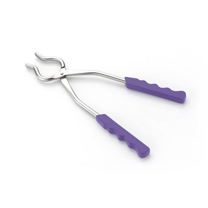 Stainless Steel Pakkad (Pincer Tongs) with Silicone Grip, Heat-Resistant Holder for Roti, Tawa & Utensils (Strong, Non-Slip Handle, Multi-Color)