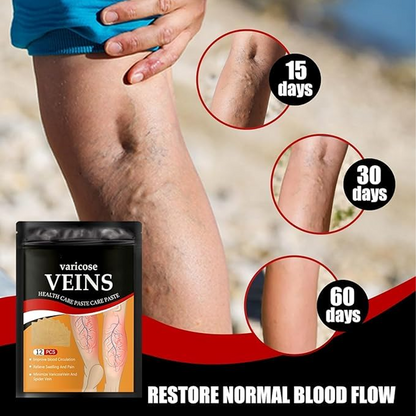 Varicose Veins Relief Patch | Herbal Leg Care Pads for Pain, Swelling & Blood Circulation Support (12 PCS)