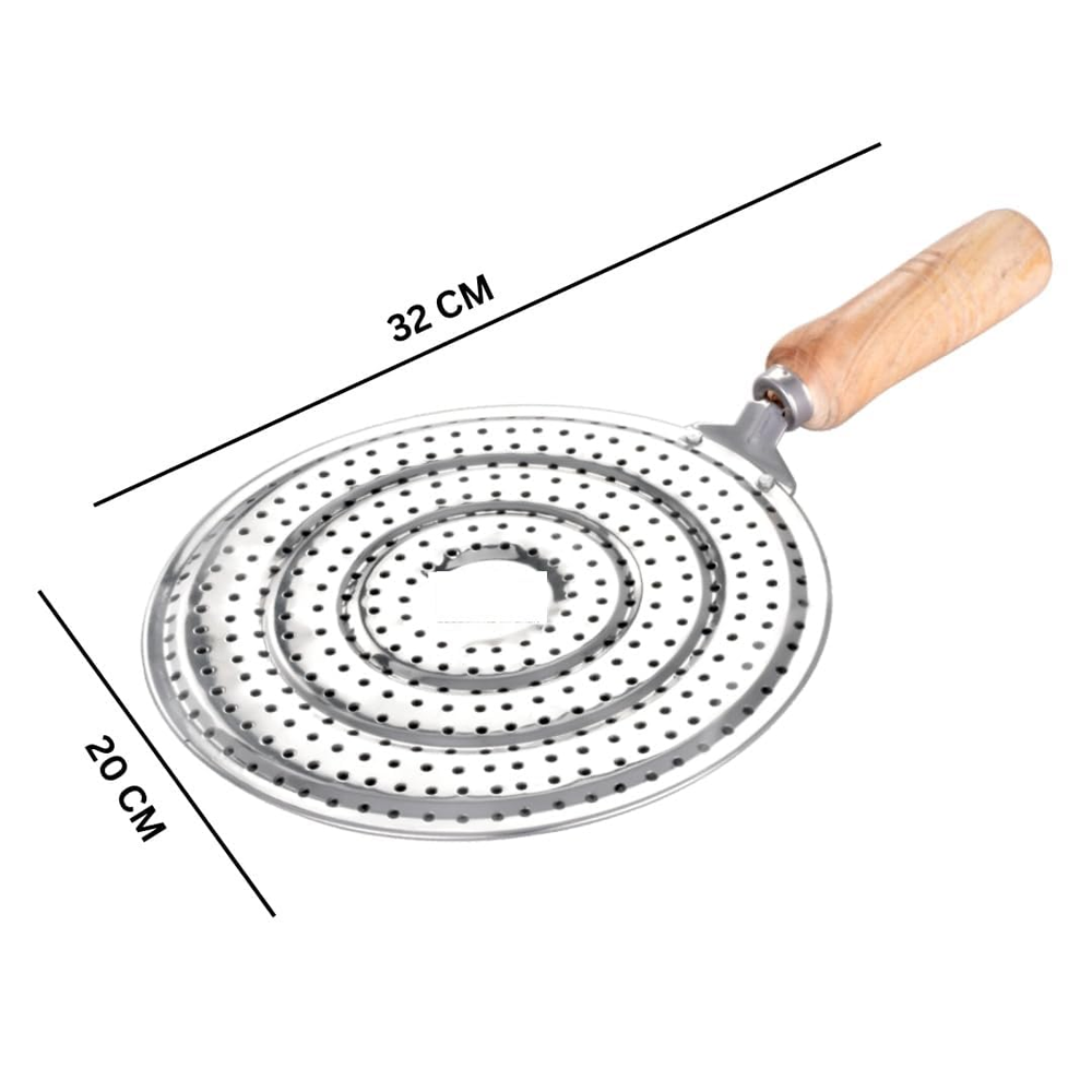 Stainless Steel Gas Jali for Stove | Heavy Duty Roti Grill Jali | Papad, Phulka & Brinjal Roaster (Multipurpose Kitchen Grill)