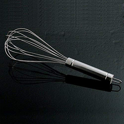 Stainless Steel Whisk, Manual Egg Beater for Mixing, Blending & Baking (Durable, Easy Grip Handle)