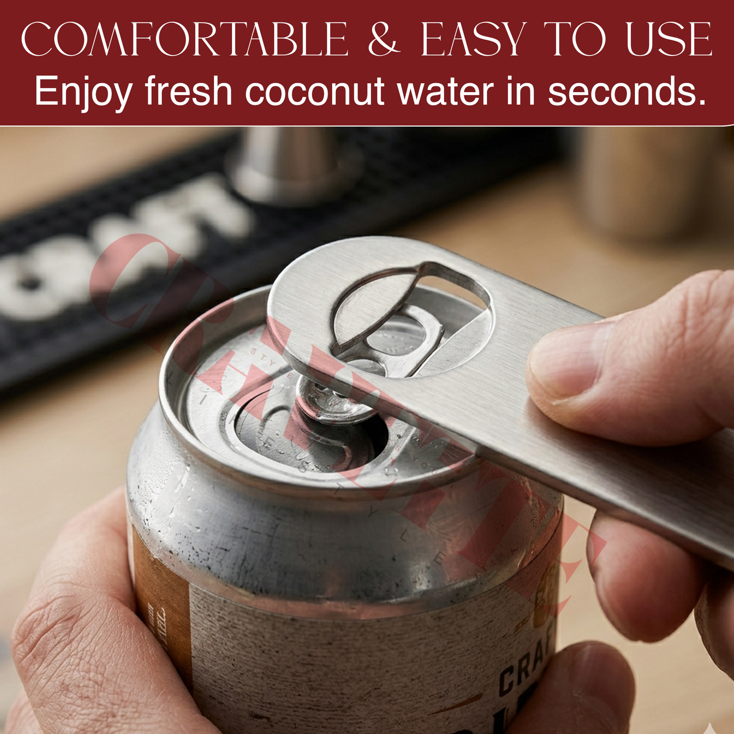 Stainless Steel Bottle Opener, Heavy-Duty Bar Tool with Dual-Use Design for Bottle Caps & Can Tabs (Durable, Easy Grip)