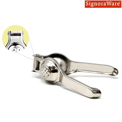 Stainless Steel Lemon Squeezer, Heavy-Duty Citrus Juicer for Lemon, Lime & Orange (Manual Hand Press, Easy Grip)