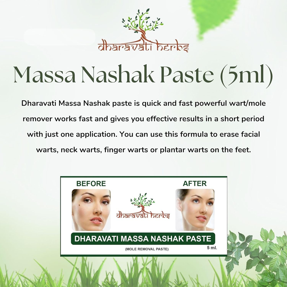 Ayurvedic Massa Removal Cream | Natural Wart & Skin Tag Remover | Herbal Mole Removal Solution (Easy & Safe Use)