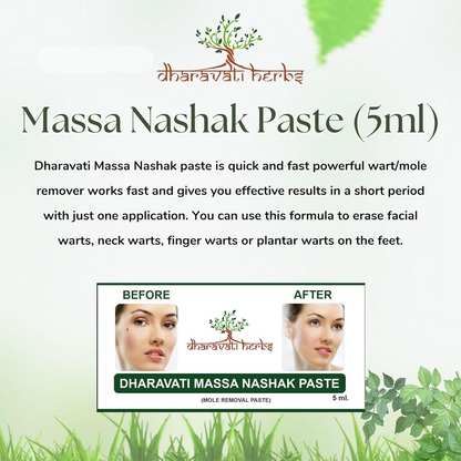 Ayurvedic Massa Removal Cream | Natural Wart & Skin Tag Remover | Herbal Mole Removal Solution (Easy & Safe Use)
