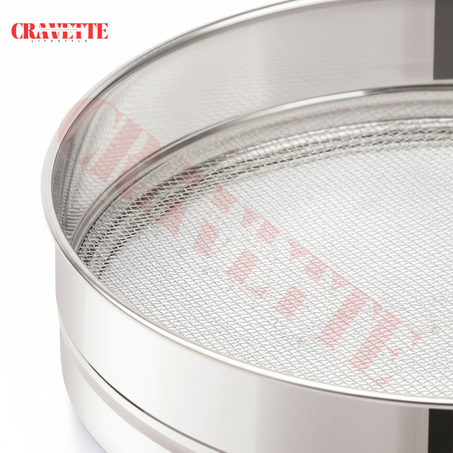 Stainless Steel 4-in-1 Atta Channi (Flour Sieve) with Interchangeable Mesh Sieves, Multi-Size Strainer for Flour, Maida & Grains