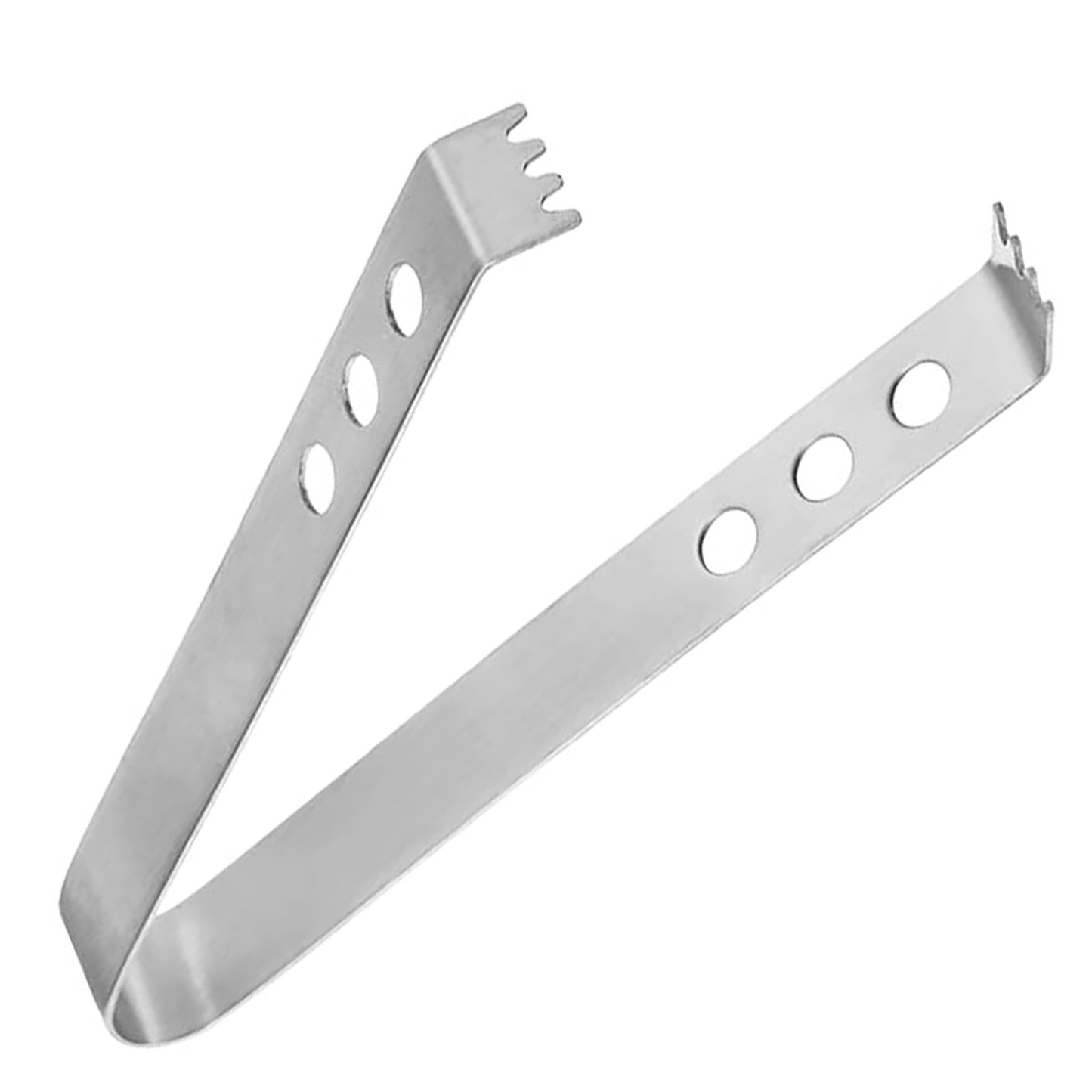 Stainless Steel Ice Tongs, Non-Slip Grip Serving Tongs for Ice Cubes, Sugar, Snacks & Bar Use (Rust-Resistant, Durable Design)