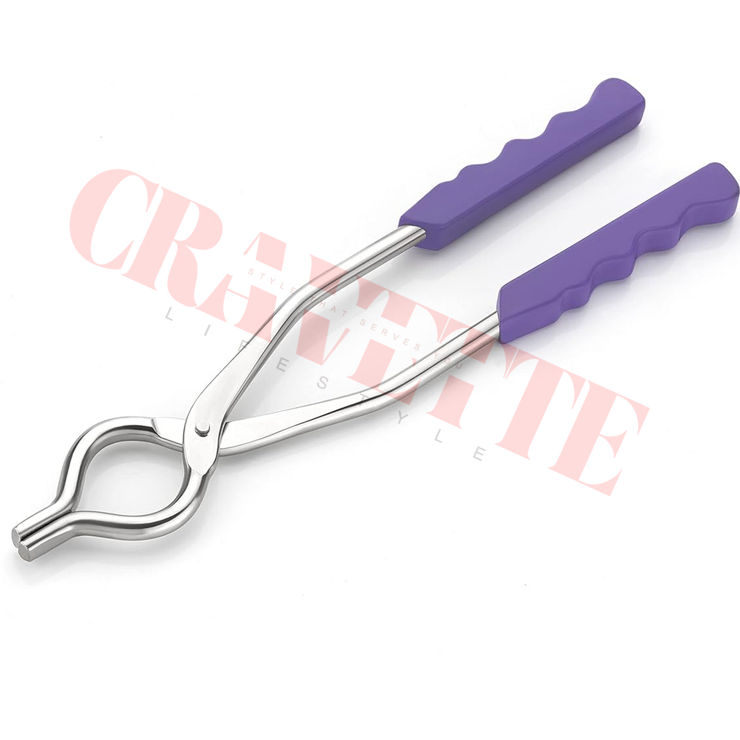 Stainless Steel Pakkad (Pincer Tongs) with Silicone Grip, Heat-Resistant Holder for Roti, Tawa & Utensils (Strong, Non-Slip Handle, Multi-Color)