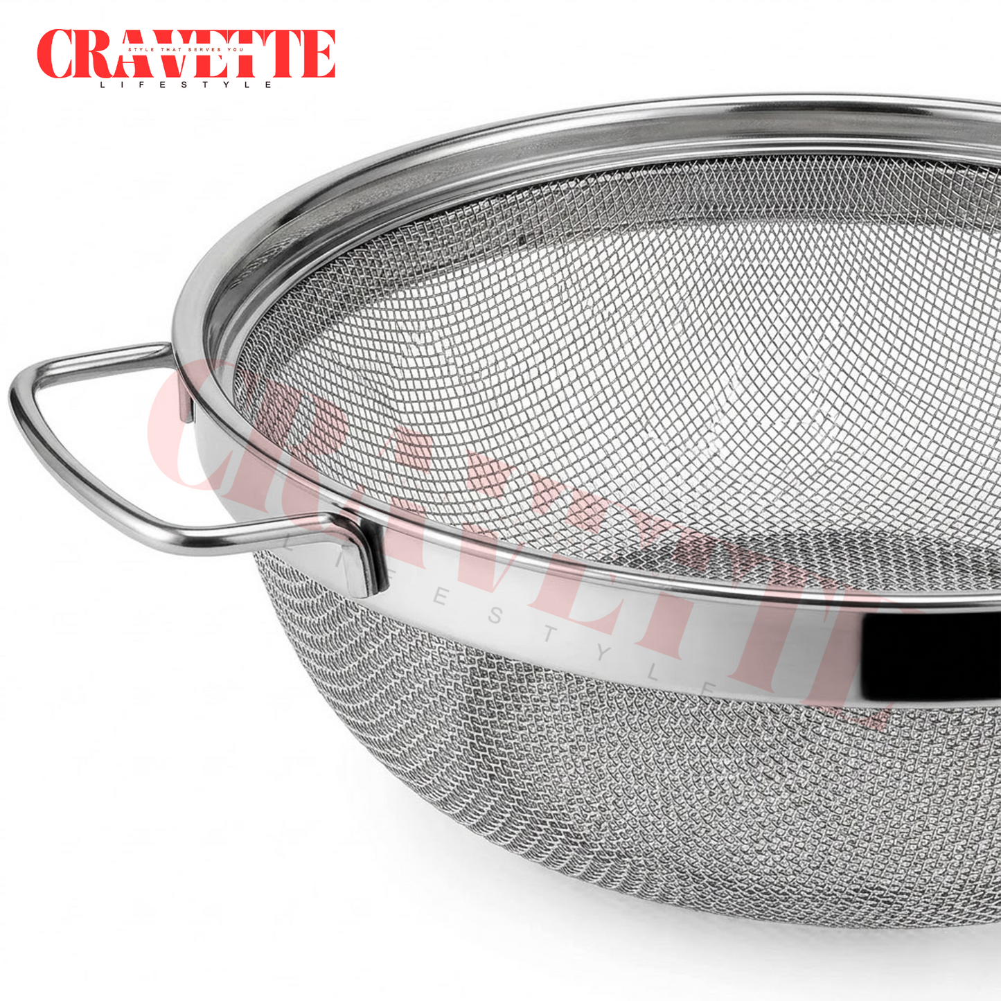 Stainless Steel Puran Jali Strainer (26 cm, No. 10), Heavy-Duty Wire Mesh Strainer for Vegetables, Puran & Kitchen Use (Strong, Durable Design)