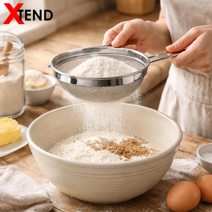 Stainless Steel Juice Strainer with Fine Mesh, Kitchen Filter for Juice, Tea & Liquids (Durable, Rust-Resistant, Easy Grip Handle)