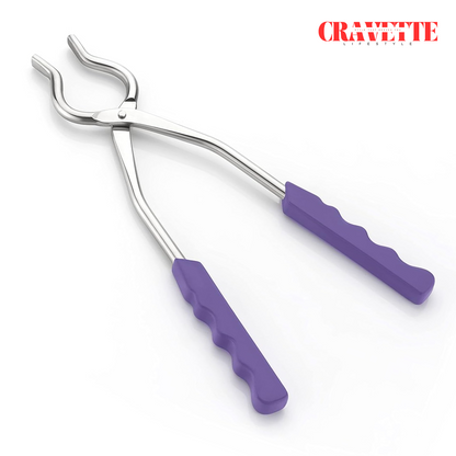 Stainless Steel Pakkad (Pincer Tongs) with Silicone Grip, Heat-Resistant Holder for Roti, Tawa & Utensils (Strong, Non-Slip Handle, Multi-Color)