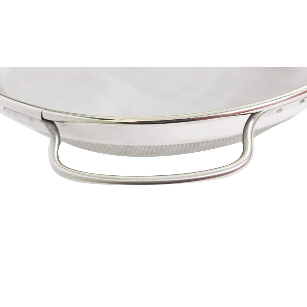 Stainless Steel Puran Jali Strainer (26 cm, No. 10), Heavy-Duty Wire Mesh Strainer for Vegetables, Puran & Kitchen Use (Strong, Durable Design)