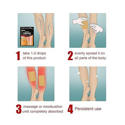 Varicose Veins Relief Patch | Herbal Leg Care Pads for Pain, Swelling & Blood Circulation Support (12 PCS)