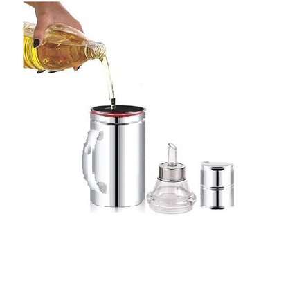 1000ml Stainless Steel Oil Dispenser with Handle, Leak-Proof Kitchen Oil Bottle for Cooking, Pouring & Storage (Durable, Easy Pour Design)