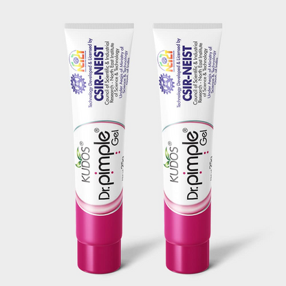 Kudos Dr. Pimple Gel | Ayurvedic Anti Acne Treatment | Reduces Pimples, Marks & Oil | Fast Acting, Oil-Free Formula | For Clear & Healthy Skin (25g)