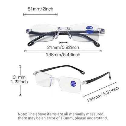Rimless One Power Auto Focus Reading Glasses - Buy 1 Get 2 Free @ Just Rs.399/-