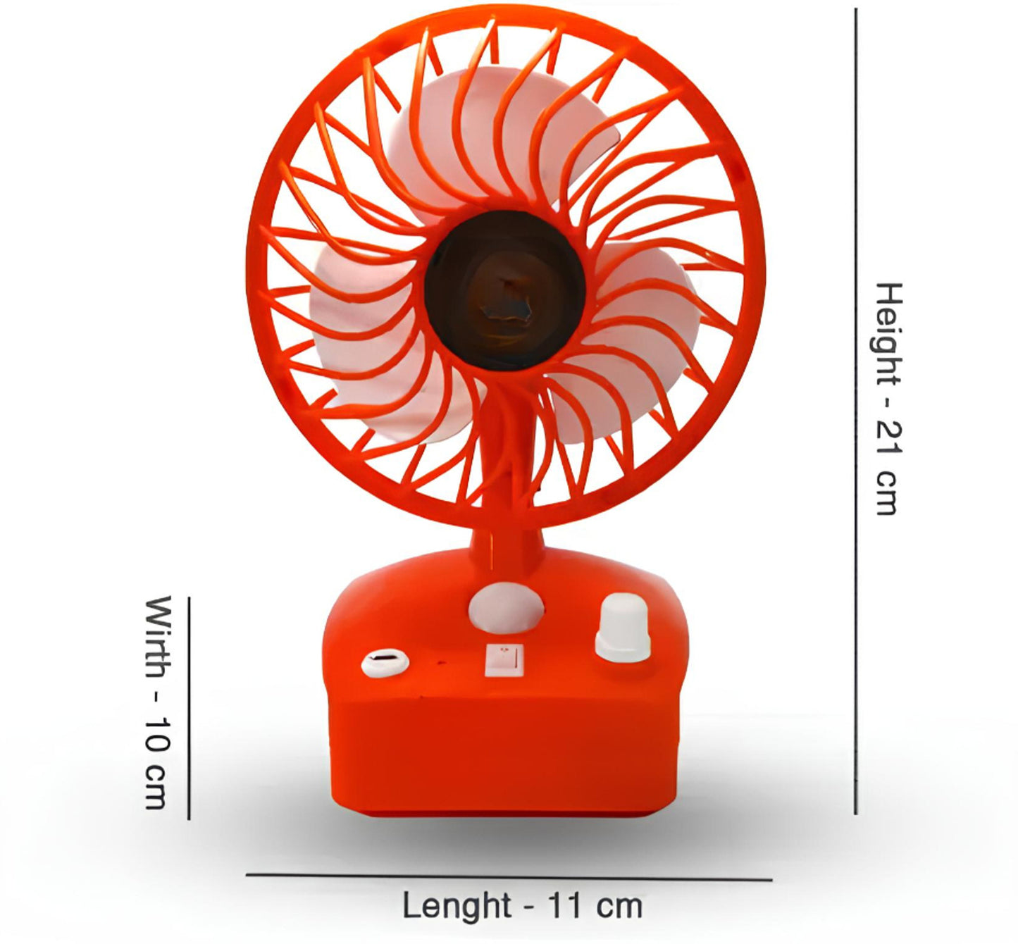 Rechargeable Portable Fan with LED Light (IF2)