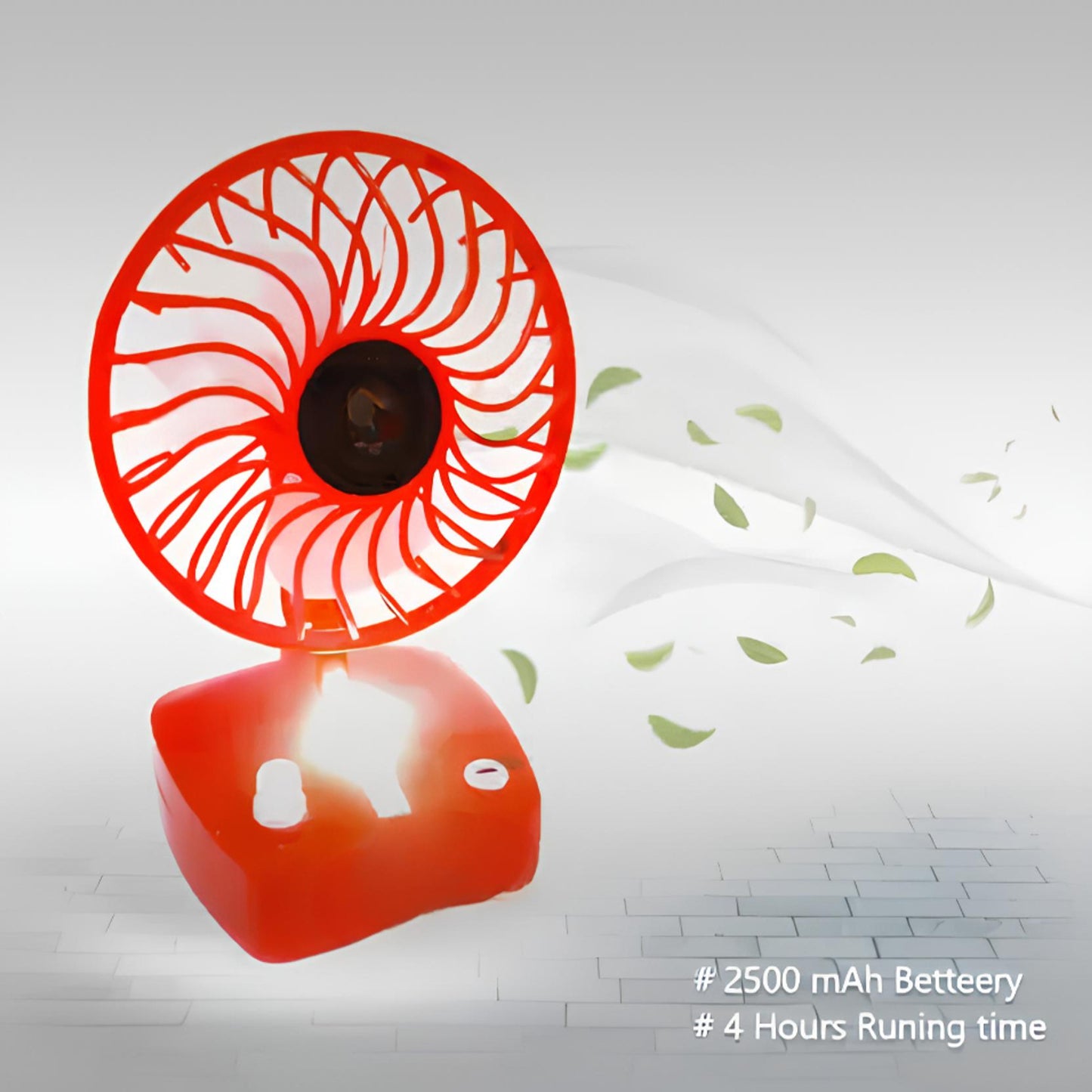 Rechargeable Portable Fan with LED Light (IF2)
